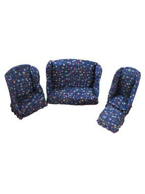 Chadwick Miller White Wooden 4pc Upholstered Parlor Set #93538